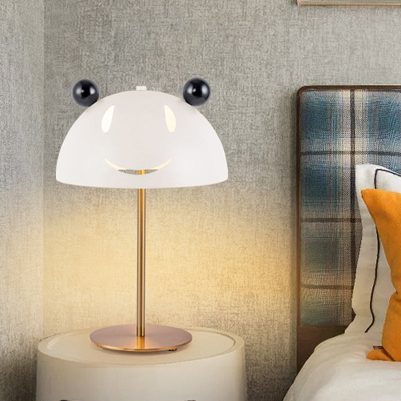 Pink Rabbit/White Panda Night Table Lamp Nordic Style Metal 1 Head Gold Nightstand Light for Bedside Gold Panda Clearhalo 'Lamps' 'Table Lamps' Lighting' 927961