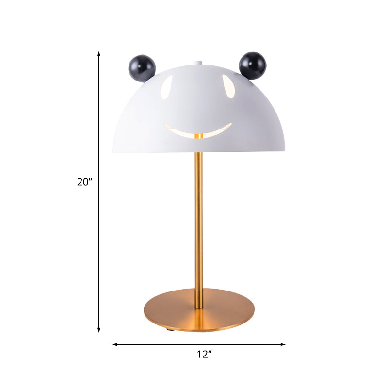 Pink Rabbit/White Panda Night Table Lamp Nordic Style Metal 1 Head Gold Nightstand Light for Bedside Clearhalo 'Lamps' 'Table Lamps' Lighting' 927965