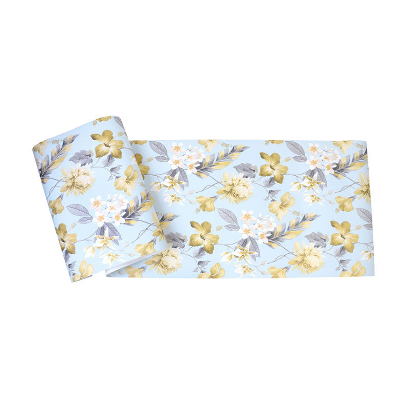 Fresh Magnolia and Stem Wallpaper Non-Pasted Wall Decor for Accent Wall, 33-foot x 20.5-inch Clearhalo 'Country wall decor' 'Rustic' 'Wallpaper' Wall Decor' 928062