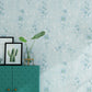 Non-Woven Wallpaper Roll Non-Pasted Dense Flower Wall Covering for Living Room and Cafe Light Blue Clearhalo 'Country wall decor' 'Rustic' 'Wallpaper' Wall Decor' 928103