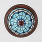Bowl Shape Ceiling Light Fixture Lodge Stained Glass 1 Bulb Flushmount Ceiling Light in White/Blue/Light Blue/Clear/Blue-White/Dark Blue Clearhalo 'Ceiling Lights' 'Close To Ceiling Lights' 'Close to ceiling' 'Flush mount' Lighting' 92817