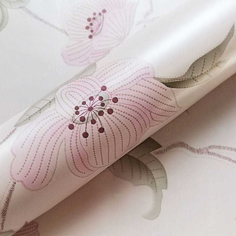 Vinyl 48.4 sq ft. Wallpaper Countryside Easy to Remove Watercolors of Flower Wall Decor Clearhalo 'Country wall decor' 'Rustic' 'Wallpaper' Wall Decor' 928450