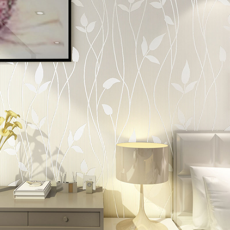 Fresh Botanical Leaf Wallpaper Roll Stain-Resistant Non-Pasted Wall Decor, 33-foot x 20.5-inch Beige Clearhalo 'Country wall decor' 'Rustic' 'Wallpaper' Wall Decor' 928943