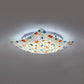 Colorful Square Ceiling Light Vintage Mosaic Glass 1 Bulb Flush Mount Ceiling Light for Living Room Clearhalo 'Ceiling Lights' 'Close To Ceiling Lights' 'Close to ceiling' 'Semi-flushmount' 'Tiffany close to ceiling' 'Tiffany' Lighting' 92895
