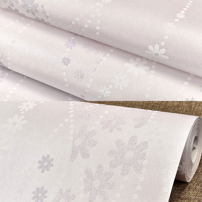 Decorative Non-Pasted Wallpaper Dense Flower Pattern Non-Woven Wall Decor in Pastel Color Clearhalo 'Country wall decor' 'Rustic' 'Wallpaper' Wall Decor' 929032