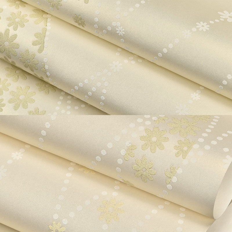 Decorative Non-Pasted Wallpaper Dense Flower Pattern Non-Woven Wall Decor in Pastel Color Clearhalo 'Country wall decor' 'Rustic' 'Wallpaper' Wall Decor' 929039