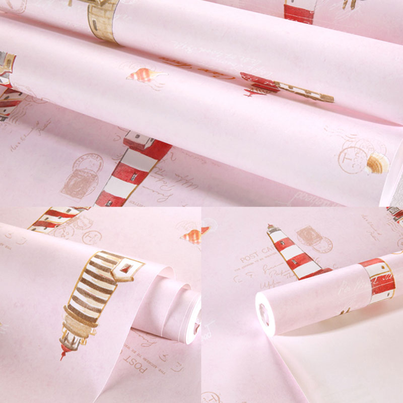 Cute Beacon Non-Pasted Wallpaper for Children's Bedroom, 31-foot x 20.5-inch Clearhalo 'Wall Decor' 'Wallpaper' 929178