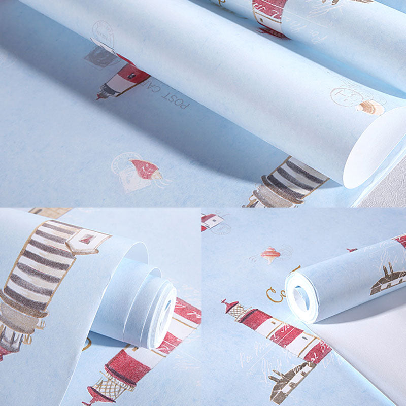 Cute Beacon Non-Pasted Wallpaper for Children's Bedroom, 31-foot x 20.5-inch Clearhalo 'Wall Decor' 'Wallpaper' 929184