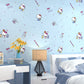 Girl's Wall Covering Romantic Pink Cute Cat Wallpaper Roll, Non-Pasted Sky Blue Clearhalo 'Wall Decor' 'Wallpaper' 929228