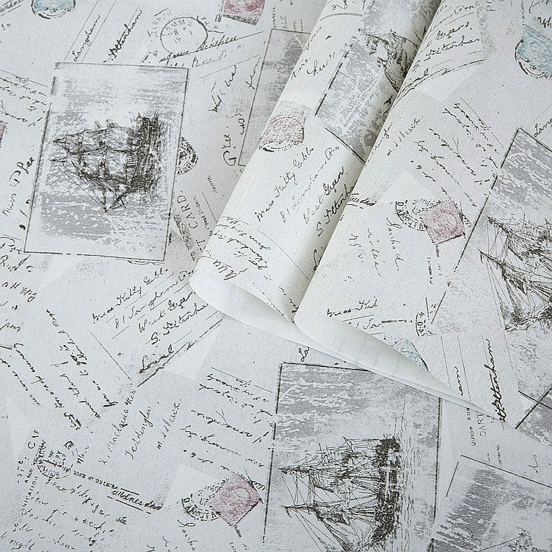 Light Color Boat Wall Decor Non-Pasted Stain-Resistant Wallpaper Roll for Kid Clearhalo 'Industrial wall decor' 'Industrial' 'Wallpaper' Wall Decor' 929244