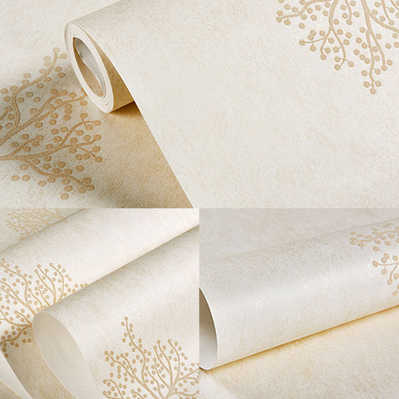 Non-Woven Wallpaper Roll for Children with Simple Tree Pattern, Soft Color, 20.5"W x 31'L Clearhalo 'Modern wall decor' 'Modern' 'Wallpaper' Wall Decor' 929364