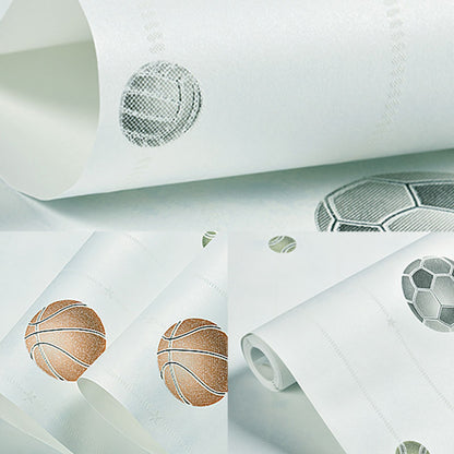 Kid's Bedroom Wallpaper Simple Pastel Color Vertical Stripe Wall Decor, Non-Pasted Light Blue Clearhalo 'Wall Decor' 'Wallpaper' 929458