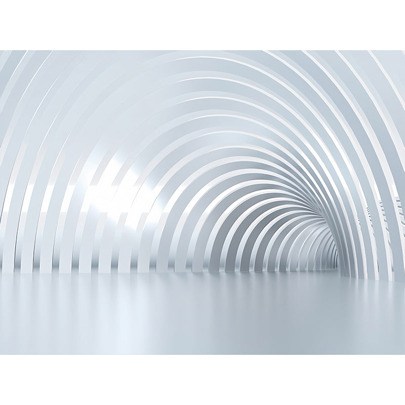 Nordic Modern Wall Art Pastel Color 3D Outstretched Tunnel Big Mural for Coffee Shop and Dress Room Clearhalo 'Wall Decor' 'Wall Mural' 929568