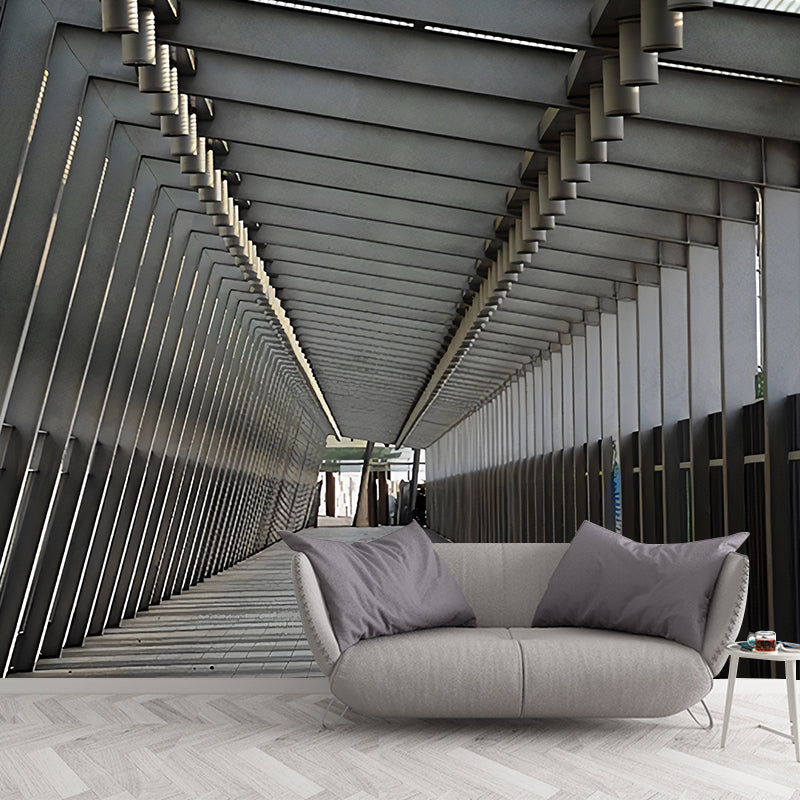 Decorative Non-Woven Wall Covering Contemporary 3D Extensive Corridor Murals for Office Clearhalo 'Wall Decor' 'Wall Mural' 929761