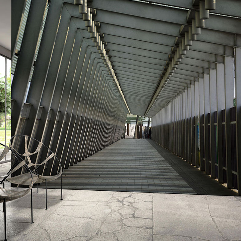 Decorative Non-Woven Wall Covering Contemporary 3D Extensive Corridor Murals for Office Clearhalo 'Wall Decor' 'Wall Mural' 929762