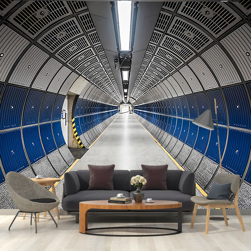 Decorative Non-Woven Wall Covering Contemporary 3D Extensive Corridor Murals for Office Clearhalo 'Wall Decor' 'Wall Mural' 929768