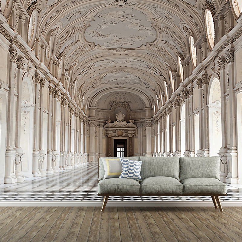 Non-Woven Big Wall Decor Pastel Color 3D Classic Palace Wall Murals, Personalized Size Available Clearhalo 'Wall Decor' 'Wall Mural' 929775