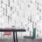 Original Grey 3D Print Hexagon Whole Mural Wallpaper for Coffee Shop and Bar Wall Decor White Clearhalo 'Wall Decor' 'Wall Mural' 929814