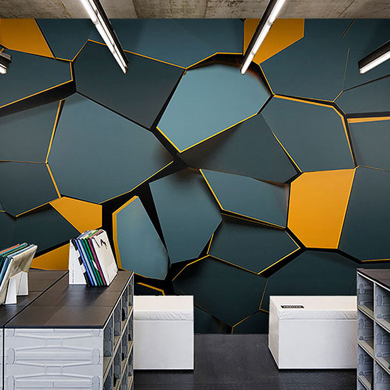 Creative Novelty Wall Murals for Living Room in Dark Color, Made to Measure Dark Green Clearhalo 'Wall Decor' 'Wall Mural' 929826