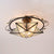 5 Pointed Star Ceiling Light Tiffany Vintage Stained Glass 1 Light Semi Flush Light Fixture in Yellow/Orange/Blue/Clear/Multi-Color Clear Clearhalo 'Ceiling Lights' 'Close To Ceiling Lights' 'Close to ceiling' 'Glass shade' 'Glass' 'Semi-flushmount' 'Tiffany close to ceiling' 'Tiffany' Lighting' 93002