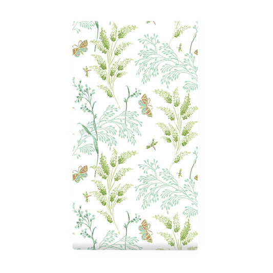 20.5" x 33' Decorative Wallpaper Roll Guest Room Butterfly and Leaf Wall Covering Clearhalo 'Country wall decor' 'Rustic' 'Wallpaper' Wall Decor' 930068