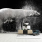 Cool Polar Bear Wall Covering for Living Room, Dark, Custom Size Available Clearhalo 'Wall Decor' 'Wall Mural' 930914