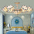 Traditional Cone Hanging Ceiling Light with Dome Shade White Glass Multi Light Chandelier White Clearhalo 'Ceiling Lights' 'Chandeliers' 'Close To Ceiling Lights' 'Close to ceiling' 'Glass shade' 'Glass' 'Island Lights' 'Semi-flushmount' 'Tiffany close to ceiling' 'Tiffany' Lighting' 94867