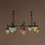 8 Lights Star Pendant Lighting with Star Shape and Hanging Rod Stained Glass Rustic Dining Room Chandelier Black Clearhalo 'Ceiling Lights' 'Chandeliers' 'Glass shade' 'Glass' 'Island Lights' 'Pendant Lights' 'Tiffany close to ceiling' 'Tiffany' Lighting' 94941