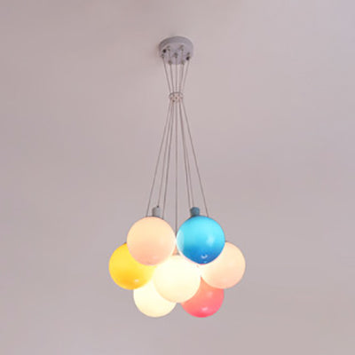 Acrylic Balloon Pendant Lighting Nordic Style Multi Color Cluster Pendant Lamp Clearhalo 'Ceiling Lights' 'Close To Ceiling Lights' 'Glass shade' 'Glass' 'Pendant Lights' 'Pendants' Lighting' 95181