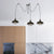 Barn Shade Metal Pendant Light Industrial Style 3 Lights Kitchen Ceiling Fixture with Wire Frame and Swag Design in Black Black Clearhalo 'Art Deco Pendants' 'Black' 'Cast Iron' 'Ceiling Lights' 'Ceramic' 'Crystal' 'Industrial Pendants' 'Industrial' 'Metal' 'Middle Century Pendants' 'Pendant Lights' 'Pendants' 'Rustic Pendants' 'Tiffany' Lighting' 95538