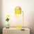 Capsule Night Light Modern Metallic Single Bedside Nightstand Lamp in Yellow and Wood Yellow Clearhalo 'Lamps' 'Table Lamps' Lighting' 959977