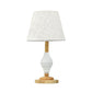 Single Living Room Nightstand Light Modernism White Table Lamp with Barrel Fabric Shade Clearhalo 'Lamps' 'Table Lamps' Lighting' 959991