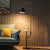 1 Head Living Room Stand Desk Light Modernist Black Finish Floor Lamp with Trapezium Metal Shade Black Clearhalo 'Floor Lamps' 'Lamps' Lighting' 960110