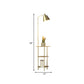 Modernism 1 Bulb Standing Light with Metal Shade Gold Finish Cone Floor Table Lamp Clearhalo 'Floor Lamps' 'Lamps' Lighting' 960117