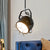 1 Light Hanging Ceiling Light Industrial Bell Shade Metallic Adjustable Pendant Lighting with Wire Guard in Black Black Clearhalo 'Art Deco Pendants' 'Black' 'Cast Iron' 'Ceiling Lights' 'Ceramic' 'Crystal' 'Industrial Pendants' 'Industrial' 'Metal' 'Middle Century Pendants' 'Pendant Lights' 'Pendants' 'Rustic Pendants' 'Tiffany' Lighting' 96087