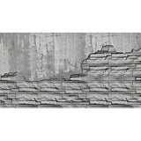 Giant Distressed Brick Wall Art in Dark Grey Non-Woven Fabric Wall Mural for Home Decor, Custom-Printed Clearhalo 'Wall Decor' 'Wall Mural' 961546