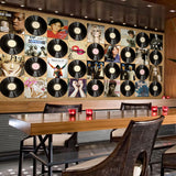 Decorative Cassette and Grid Mural Wallpaper Non-Woven Fabric Nostalgic Wall Covering for Bar Clearhalo 'Wall Decor' 'Wall Mural' 961784