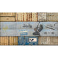 Extra Large Vintage Wall Decor Blue Container and Music Mural, Custom Size Available Clearhalo 'Wall Decor' 'Wall Mural' 961791
