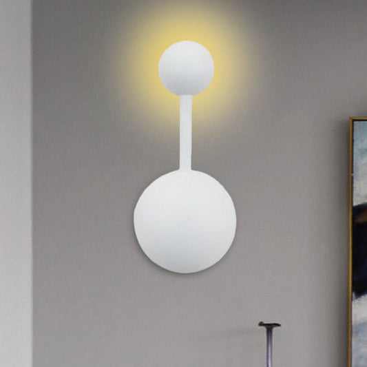 1/2 Lights Bedroom Wall Sconce with Molecular Acrylic Shade White Reading Wall Lamp in Warm/White Light Clearhalo 'Modern wall lights' 'Modern' 'Wall Lamps & Sconces' 'Wall Lights' Lighting' 962091