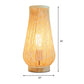 Single Head Bedroom Table Lamp Asian Style Beige Desk Light with Teardrop Bamboo Shade Clearhalo 'Lamps' 'Table Lamps' Lighting' 962100