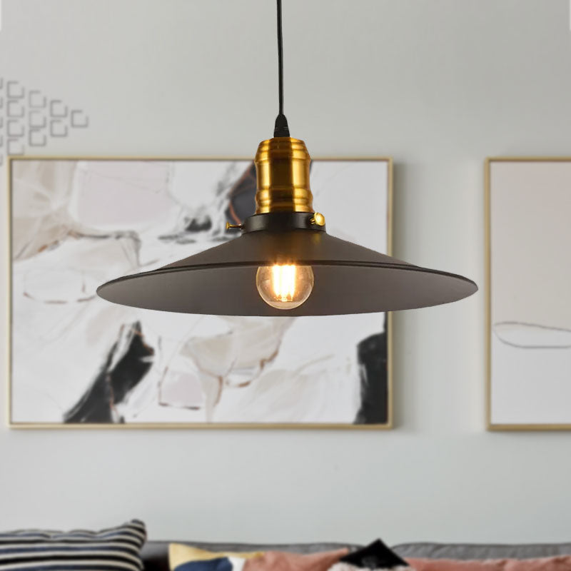 1/2/3-Pack Cone Metallic Hanging Light Industrial Style 8.5"/10" Wide 1 Bulb Dining Table Pendant Lamp in Black Finish Clearhalo 'Art Deco Pendants' 'Black' 'Cast Iron' 'Ceiling Lights' 'Ceramic' 'Crystal' 'Industrial Pendants' 'Industrial' 'Metal' 'Middle Century Pendants' 'Pendant Lights' 'Pendants' 'Rustic Pendants' 'Tiffany' Lighting' 962172