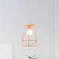 Metal Cage Shade Pendant Light Modern Nordic 1 Head Living Room Ceiling Light Fixture in Black/Blue Clearhalo 'Ceiling Lights' 'Modern Pendants' 'Modern' 'Pendant Lights' 'Pendants' Lighting' 962213