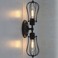 Metal Bulb Shaped Wall Mount Light with Cage Shade Industrial Vintage 1/2-Light Restaurant Wall Sconce in Black/Nickel Clearhalo 'Art deco wall lights' 'Cast Iron' 'Glass' 'Industrial wall lights' 'Industrial' 'Middle century wall lights' 'Modern' 'Rustic wall lights' 'Tiffany' 'Traditional wall lights' 'Wall Lamps & Sconces' 'Wall Lights' Lighting' 962294