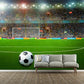 Big Photo Simple Mural Wallpaper for Clue with Football Field Design in Green Clearhalo 'Wall Decor' 'Wall Mural' 962543