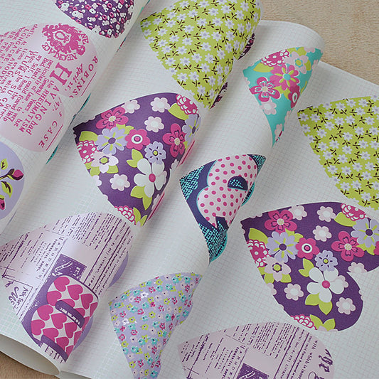 Purple and Pink Heart Wallpaper Stain-Resistant Wall Covering for Children's Bedroom Decoration Clearhalo 'Wall Decor' 'Wallpaper' 962811