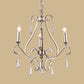 Crystal Teardrop Suspension Light Farmhouse 3 Heads Bedroom Candle Pendant Chandelier in Gold with Scroll Arm Clearhalo 'Ceiling Lights' 'Chandeliers' Lighting' options 963152