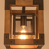 Brown Wire Mesh Pendant Light Industrial Metal One Bulb Living Room Hanging Lamp with Square Shade Clearhalo 'Art Deco Pendants' 'Cast Iron' 'Ceiling Lights' 'Ceramic' 'Crystal' 'Industrial Pendants' 'Industrial' 'Metal' 'Middle Century Pendants' 'Pendant Lights' 'Pendants' 'Tiffany' Lighting' 96345