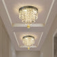 Cascading Corridor Flush Mount Fixture Modernism Clear Crystal LED Chrome Flush Lighting Clearhalo 'Ceiling Lights' 'Close To Ceiling Lights' 'Close to ceiling' 'Flush mount' Lighting' 963485