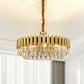 Polished Gold 8 Lights Drop Lamp Postmodern Tiered Crystal Triangle Chandelier Pendant Clearhalo 'Ceiling Lights' 'Chandeliers' Lighting' options 963626