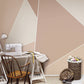 Pastel Color Geometries Mural Wallpaper for Coffee Shop and Living Room, Non-Woven Fabric Pink Clearhalo 'Wall Decor' 'Wall Mural' 965536